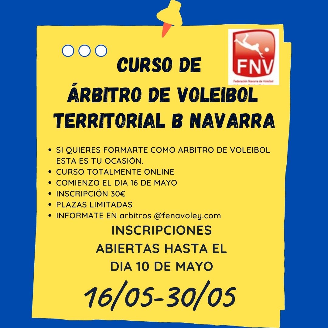 Curso de Árbitro de Voleibol Territorial B Navarra